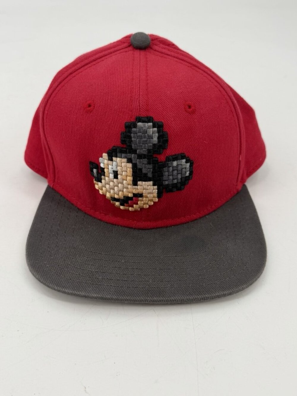 Disney Mickey Mouse Red Black Gray Digital Image Snapback Baseball Cap Hat